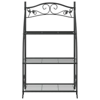 Fioriera Nera 56x30x96cm in Acciaio 319353