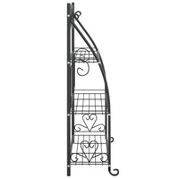 Fioriera-Vaso da Esterno-Contenitore per Piante Nera 56x30x96cm in Acciaio