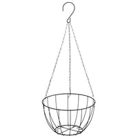 Fioriere Pensili 4 pz Rivestimenti Cocco Nero Ø40x63cm Acciaio 319359