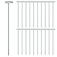 Supporti per Piante da Giardino 20 pz Verde Scuro 40 cm Acciaiocod mxl 117619