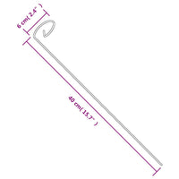 Supporti per Piante da Giardino 20 pz Verde Scuro 40 cm Acciaio 319362