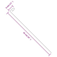 Supporti per Piante da Giardino 20 pz Verde Scuro 61 cm Acciaio 319364