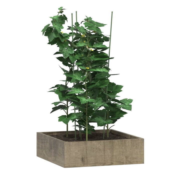 Supporti Piante da Giardino con 3 Anelli 5pz Verde 75cm Acciaiocod mxl 127804