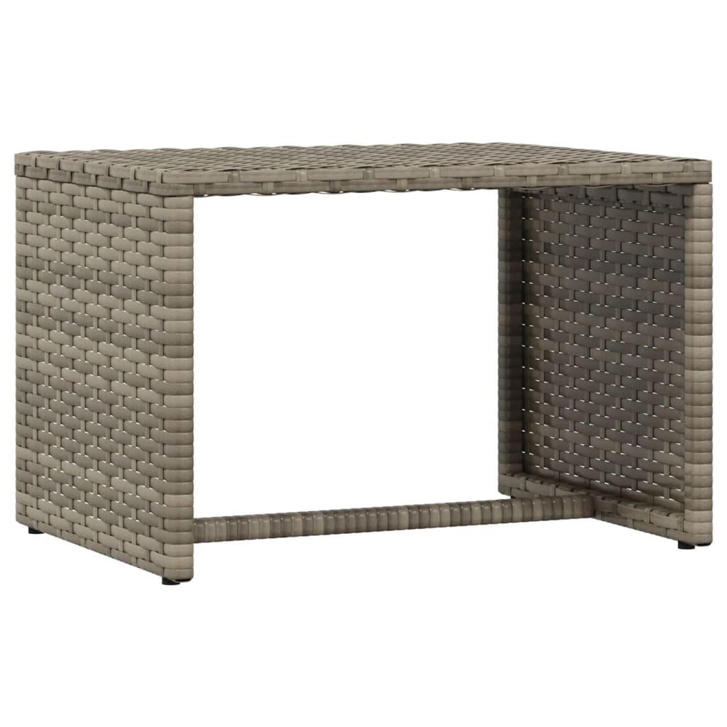Lettino Prendisole 1 pz con Tavolino Grigio in Polyrattan 319633