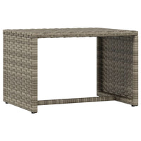 Lettino Prendisole 1 pz con Tavolino Grigio in Polyrattan 319633