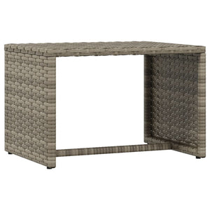Lettino Prendisole 1 pz con Tavolino Grigio in Polyrattan 319633