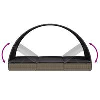 Sedia a sdraio a 2 posti con tetto rotondo 211 x 112 x 140 cm grigio02_0012191