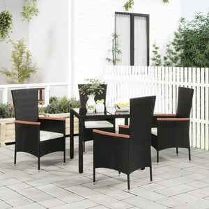 Sedie da Giardino con Cuscini 4 pz in Polyrattan Nerecod mxl 71443
