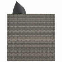 Lettino Prendisole da Esterno con Cuscini Grigio in Polyrattan cod mxl 65499