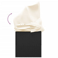 Lettino Prendisole Esterno con Tetto e Cuscini Nero Polyrattan cod mxl 65501