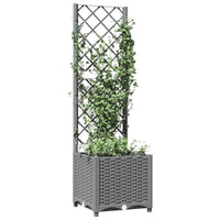Fioriera da Giardino con Graticcio Grigio Chiaro 40x40x136cm PPcod mxl 88649
