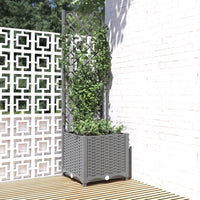 Fioriera da Giardino con Graticcio Grigio Chiaro 40x40x136cm PPcod mxl 88649
