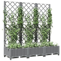 Fioriera Giardino e Graticcio Grigio Chiaro 120x40x121,5cm PP 153273