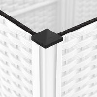 Fioriera da Giardino con Graticcio-Vaso da Esterno-Fioriera con Griglia Bianco 80x40x121,5 cm PP