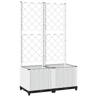 Fioriera da Giardino con Graticcio Bianco 80x40x136 cm PP 153282