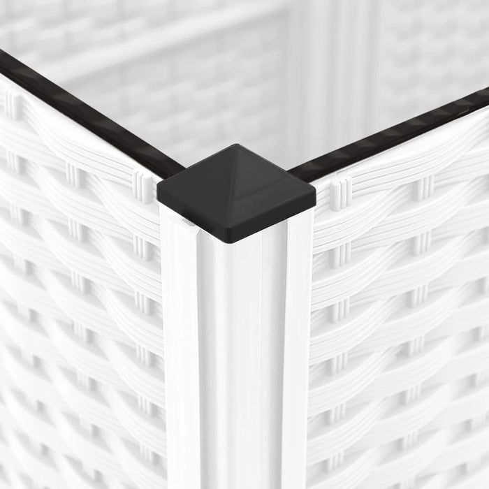 Fioriera da Giardino con Graticcio Bianco 120x120x136 cm PP 153288