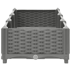 Vassoio per fioriera aiuola rialzata piante fiori terrazza giardino 120 x 40 x 23 cm polipropilene grigio 02_0039197