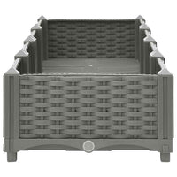 Fioriera Rialzata-Vaso da Esterno-Fioriera Elevata 160x40x23 cm in Polipropilene 304519