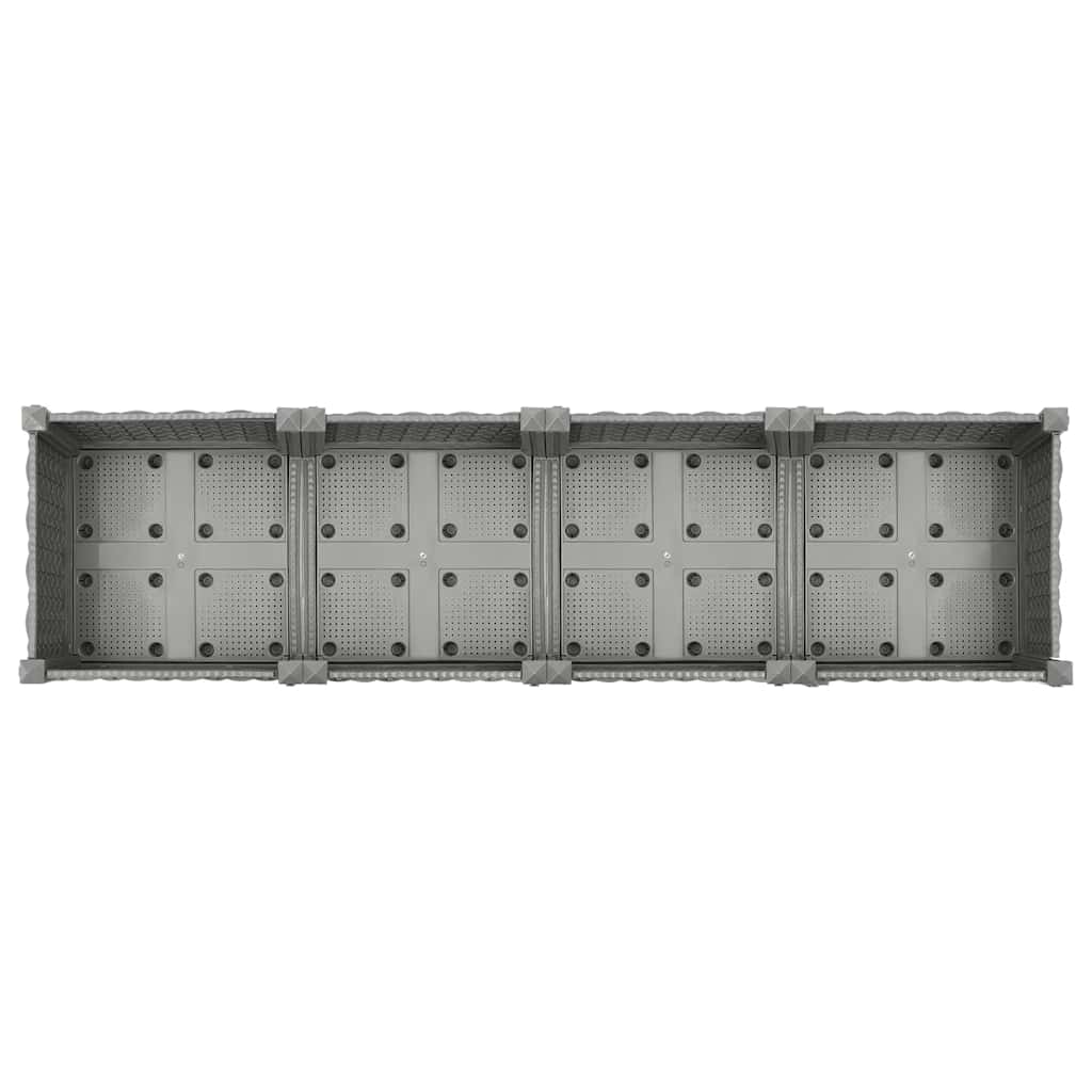 Fioriera Rialzata-Vaso da Esterno-Fioriera Elevata 160x40x23 cm in Polipropilene 304519