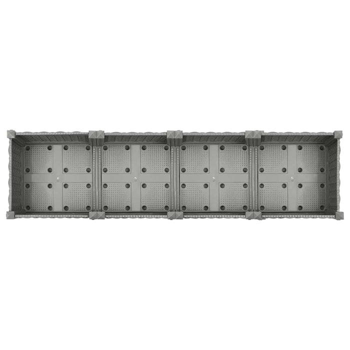 Fioriera Rialzata-Vaso da Esterno-Fioriera Elevata 160x40x23 cm in Polipropilene 304519