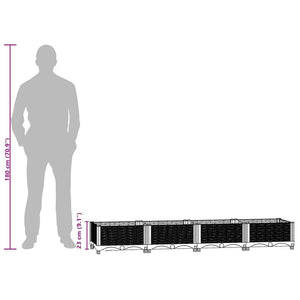 Fioriera Rialzata 160x40x23 cm in Polipropilene 153292