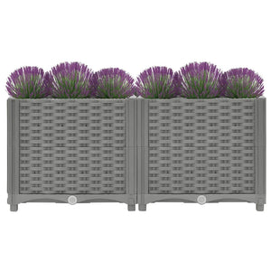 Fioriera Rialzata-Vaso da Esterno-Fioriera Elevata 80x40x38 cm in Polipropilene 328044