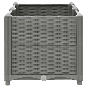 Vassoio per fioriera aiuola rialzata piante fiori terrazza giardino 80 x 40 x 38 cm polipropilene grigio 02_0039238