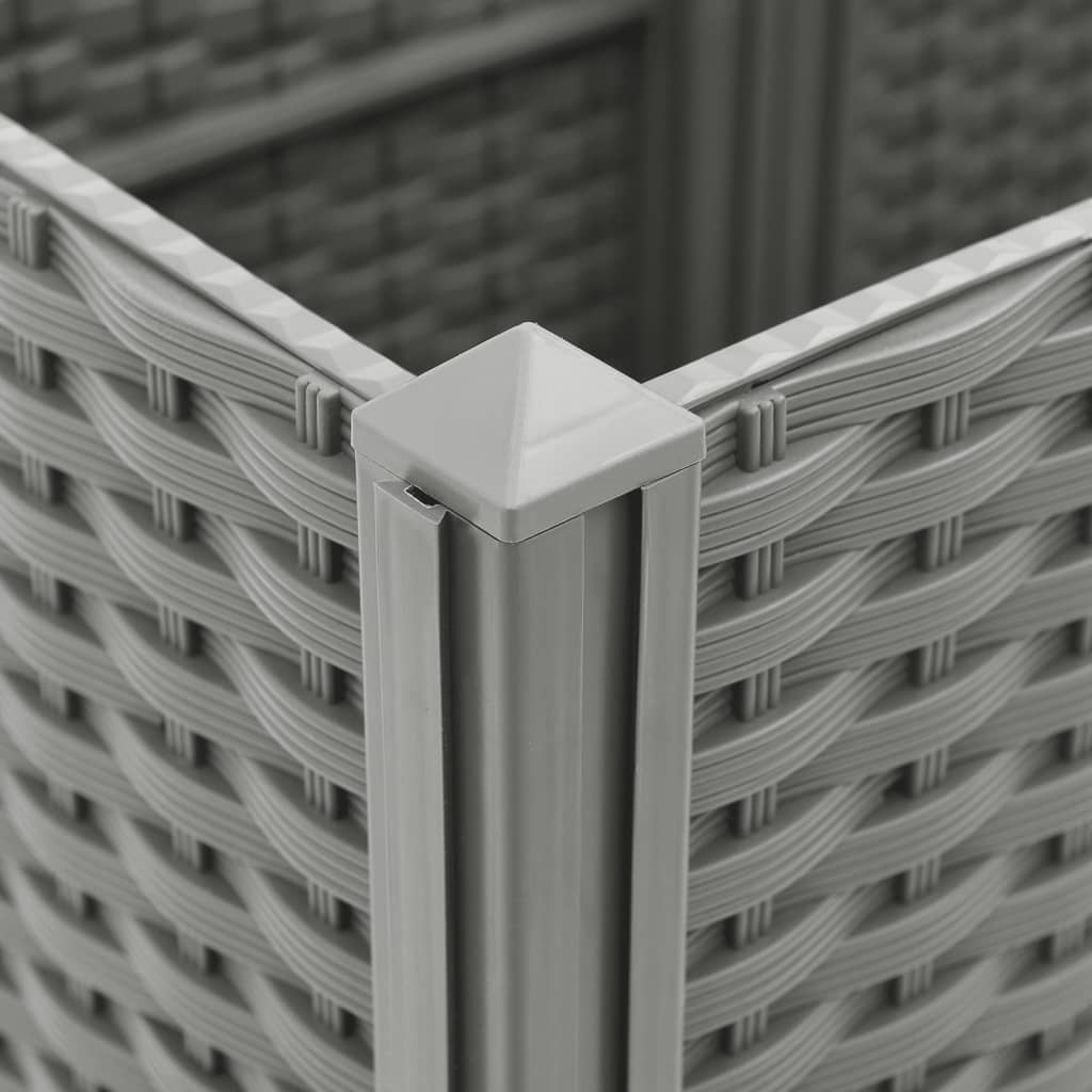 Vassoio per fioriera aiuola rialzata piante fiori terrazza giardino 80 x 40 x 38 cm polipropilene grigio 02_0039238