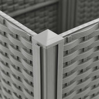 Vassoio per fioriera aiuola rialzata piante fiori terrazza giardino 80 x 40 x 38 cm polipropilene grigio 02_0039238