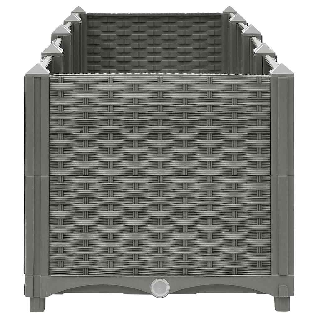 Fioriera Rialzata-Vaso da Esterno-Fioriera Elevata 160x40x38 cm in Polipropilene 433258