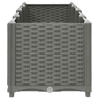 Fioriera Rialzata-Vaso da Esterno-Fioriera Elevata 160x40x38 cm in Polipropilene 433258