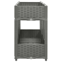 Vassoio per fioriera aiuola rialzata piante fiori terrazza giardino 120 x 40 x 71 cm polipropilene grigio 02_0039205