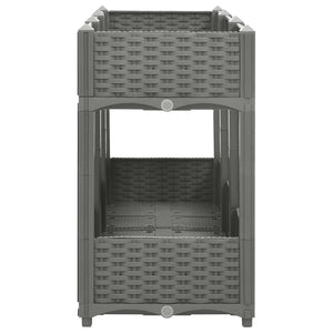 Vassoio per fioriera aiuola rialzata piante fiori terrazza giardino 120 x 40 x 71 cm polipropilene grigio 02_0039205