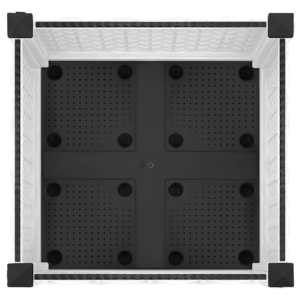 Fioriera Rialzata-Vaso da Esterno-Fioriera Elevata 40x40x23 cm in Polipropilene 237674