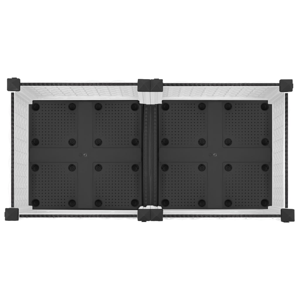 Fioriera Rialzata 80x40x23 cm in Polipropilene