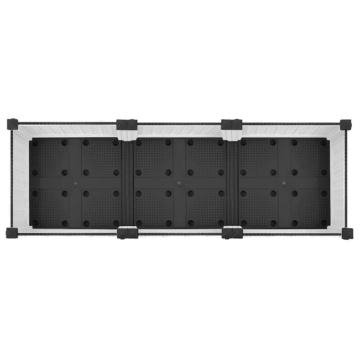 Fioriera Rialzata-Vaso da Esterno-Fioriera Elevata 120x40x23 cm in Polipropilene 548729