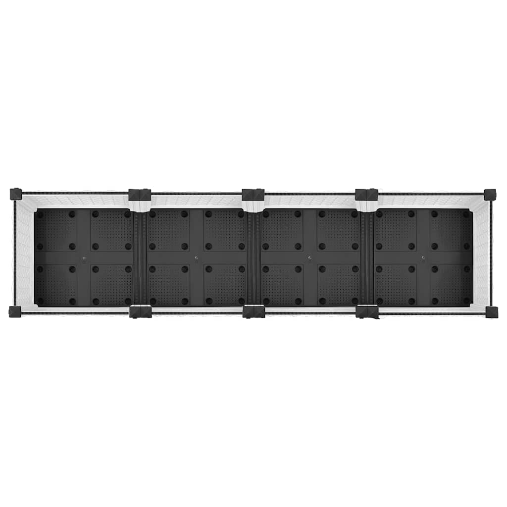 Fioriera Rialzata-Vaso da Esterno-Fioriera Elevata 160x40x23 cm in Polipropilene 640948