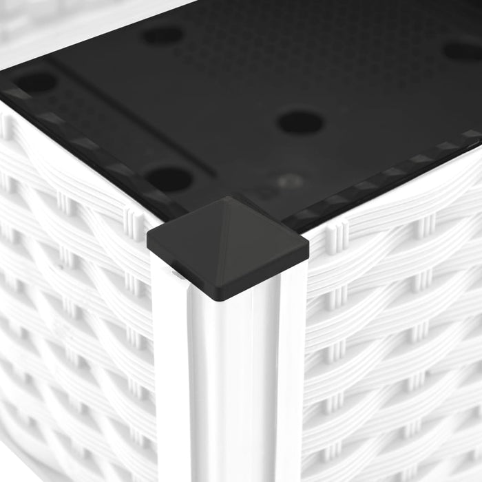 Vassoio per fioriera aiuola rialzata piante fiori terrazza giardino 160 x 40 x 23 cm polipropilene bianco 02_0039212