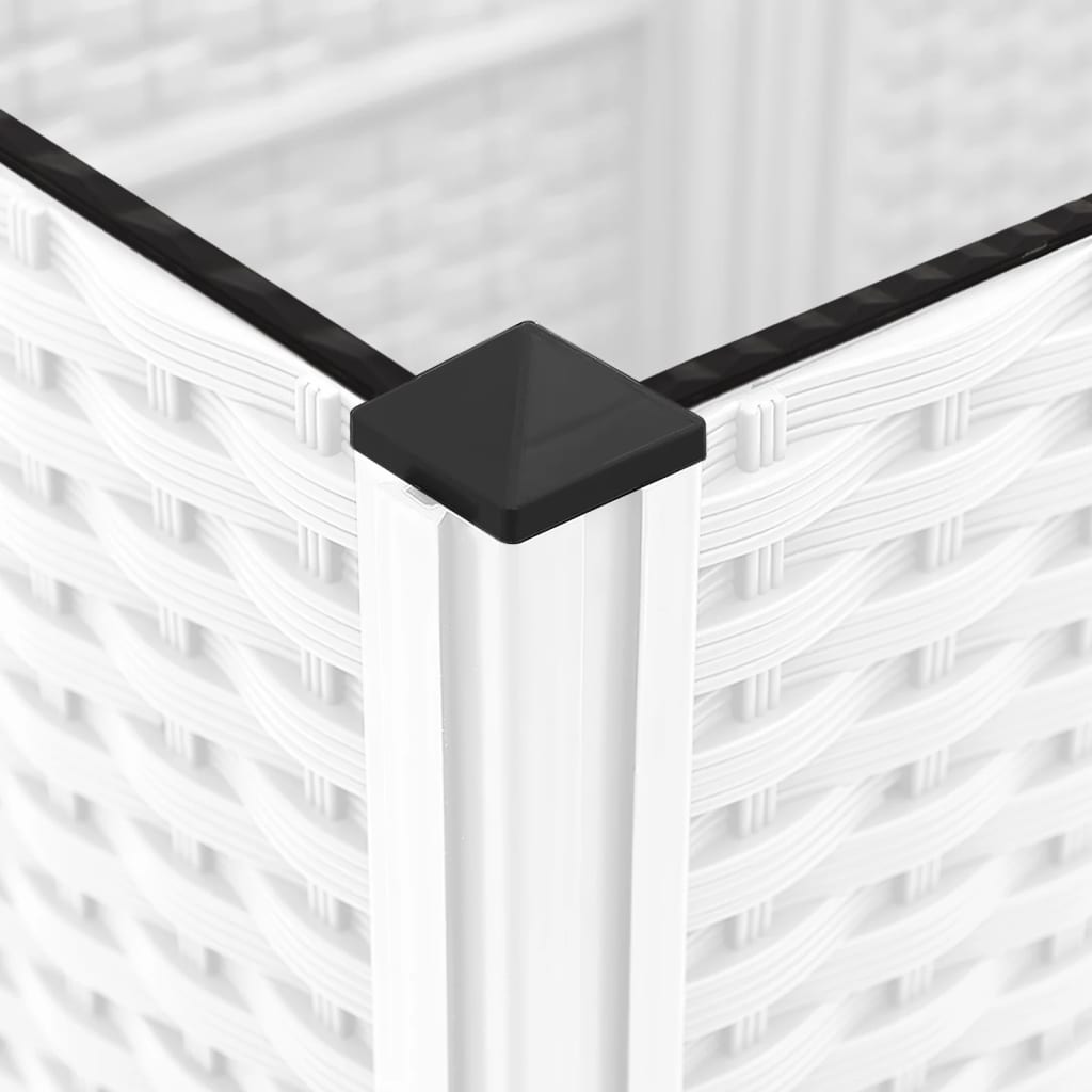 Vassoio per fioriera aiuola rialzata piante fiori terrazza giardino 80 x 40 x 38 cm polipropilene bianco 02_0039239