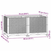 Fioriera Rialzata 80x40x38 cm in Polipropilene 153309