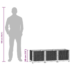 Fioriera Rialzata 120x40x38 cm in Polipropilene 153310