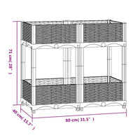 Fioriera Rialzata-Vaso da Esterno-Fioriera Elevata 80x40x71 cm in Polipropilene 707798