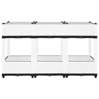 Vassoio per fioriera aiuola rialzata piante fiori terrazza giardino 120 x 40 x 71 cm polipropilene grigio 02_0039204