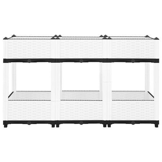 Vassoio per fioriera aiuola rialzata piante fiori terrazza giardino 120 x 40 x 71 cm polipropilene grigio 02_0039204