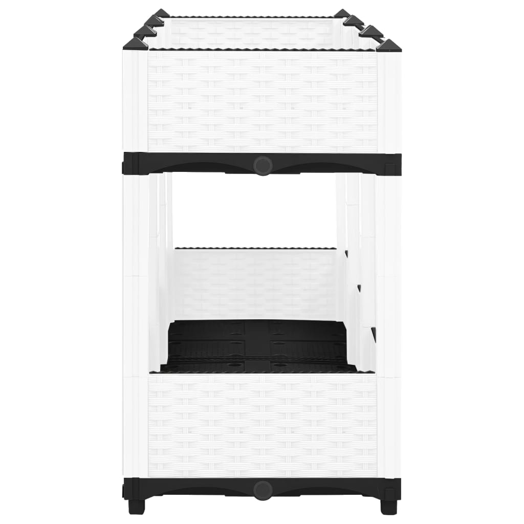 Vassoio per fioriera aiuola rialzata piante fiori terrazza giardino 120 x 40 x 71 cm polipropilene grigio 02_0039204