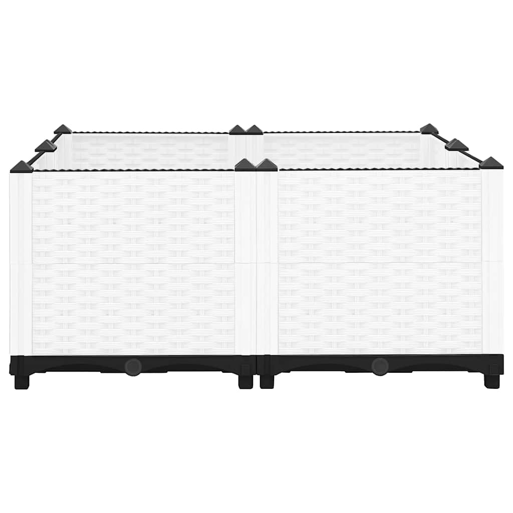 Fioriera Rialzata-Vaso da Esterno-Fioriera Elevata 80x80x38 cm in Polipropilene 423884