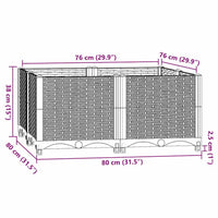 Fioriera Rialzata 80x80x38 cm in Polipropilene 153318