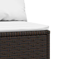 Divani Centrali da Giardino con Cuscini 2pz Polyrattan Marrone