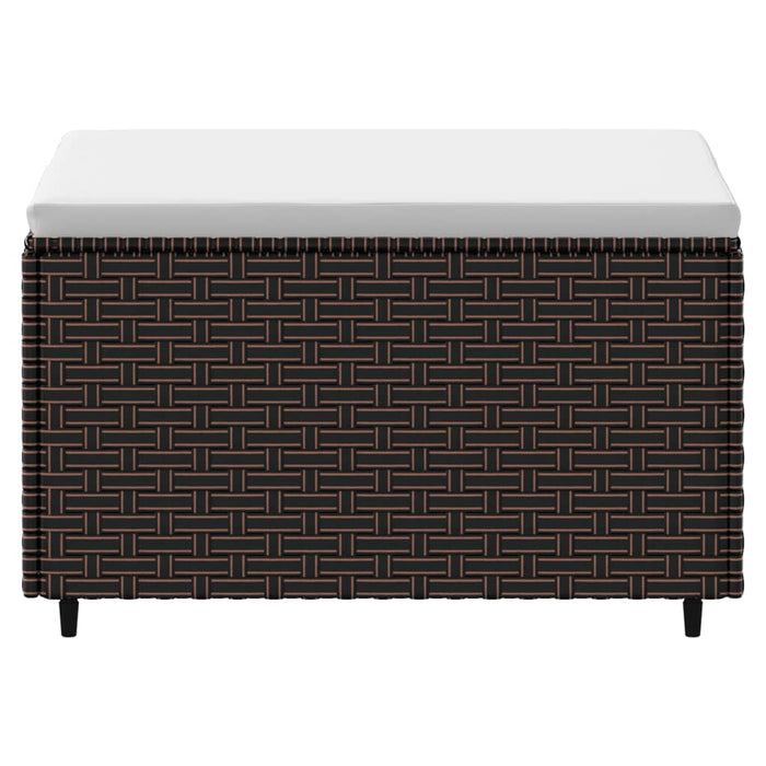 Poggiapiedi da Giardino con Cuscini 2 pz in Polyrattan Marrone 319757