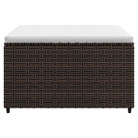 Poggiapiedi da Giardino con Cuscini 2 pz in Polyrattan Marrone 319757